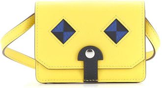 Herm&egrave;s Yellow Sheep Leather Chien Card Holder (Authentic Pre-Loved)