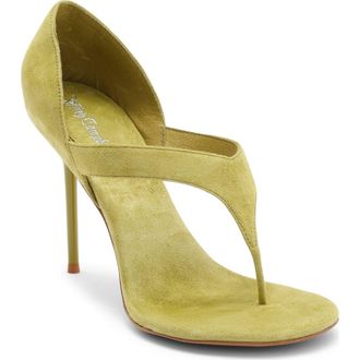 Jeffrey Campbell Rhian Stiletto Sandal in Chartreuse Suede at Nordstrom, Size 7.5