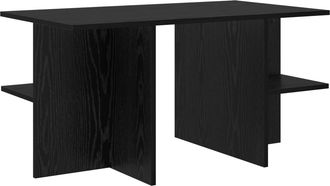 vidaXL Mesa De Caf&eacute; Roble Negro 87 X 50 X 45 Cm Madera De Ingenier&iacute;a Vidaxl