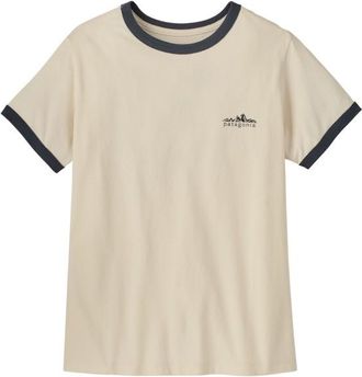 Patagonia Fitz Roy Foothills Ringer Tee T-Shirt f&uuml;r Damen | beige