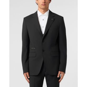 Philipp Plein Regular Fit Blazer Rever 2 Bottoni Men in Black at Nordstrom, Size 48