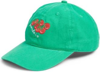 Treasure & Bond Embroidered Twill Baseball Cap in Pomodoro at Nordstrom