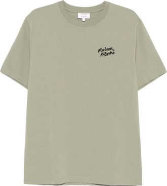 Maison Kitsuné T-shirt in cotone con logo - Verde