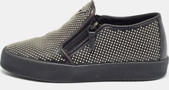 Giuseppe Zanotti Black Studded Leather Eve Slip On Sneakers