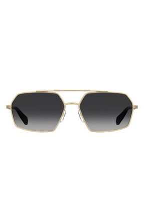 Moschino 60mm Square Sunglasses in Rose Gold/Dark Grey Sf at Nordstrom