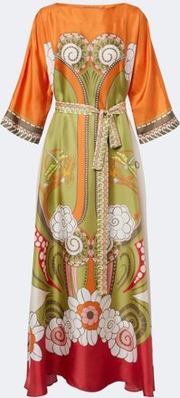 La DoubleJ Muumuu printed silk twill maxi dress
