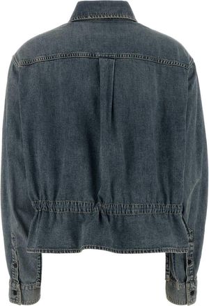 Alexander McQueen Womens Denim With Contrast Pocket Shirt Blue Cotton