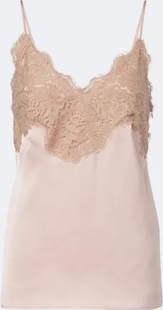 Valentino Lace-trimmed cady camisole