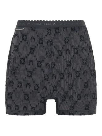 Marine Serre Mesh shorts met print - Zwart