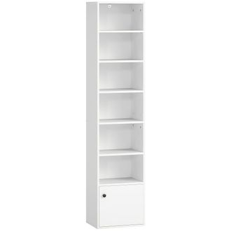 HOMCOM Estanter&iacute;a para libros 40x30x180 cm blanco