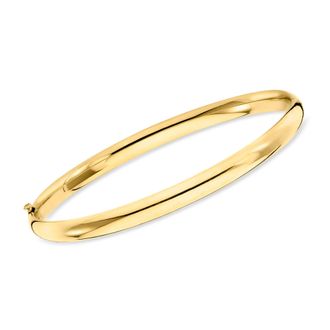 Canaria Canaria 10kt Yellow Gold Rounded Bangle Bracelet