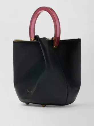 Marni pannier bucket bag leather top handle