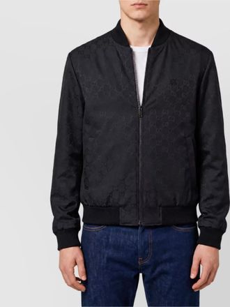 Gucci reversible silk bomber jacket