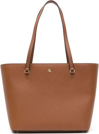 Ralph Lauren Karly Shopper Medium Tote - Dames - Shoppers - Bruin - ONE Size - Leer - Tassen