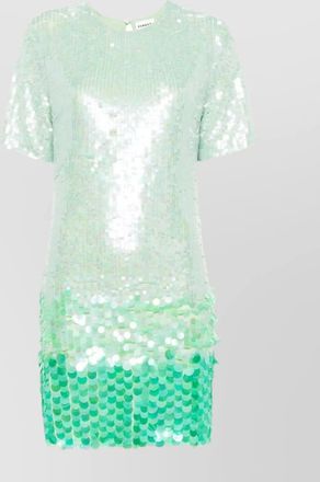 Parosh mini dress with sequin embellishment and straight hem