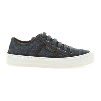 Brunello Cucinelli Low-top Trainers - female - Brunello Cucinelli - Laced Shoes - Gray - 4 1/2 UK - Shoes