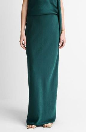 Vince Satin Bias Column Skirt in Juniper at Nordstrom Rack, Size 10