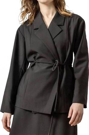 Lilla P Womens Notch Collar Blazer In Black