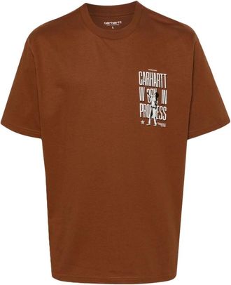 Carhartt Work in Progress S/S Workaway T-Shirt - Heren - T-shirts - Bruin - XS - Katoen - Tops