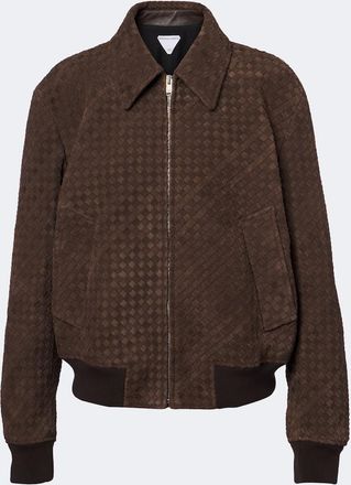 Bottega Veneta Intrecciato suede blouson jacket
