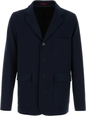 Gucci Navy Blue Notched Lapel Jacket