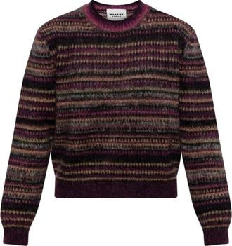 Isabel Marant Etoile Sweater - Dames - Ronde hals truien - Paars - XS - Truien & Vesten
