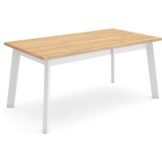Skraut Home Skraut Home - Mesa Comedor, Mesa Fija Cocina Y Sal&oacute;n, 170, Para 8 Comensales, Patas De Madera, Estilo Moderno, Roble