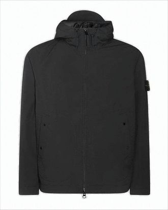 Stone Island Padded Black Jacket With Minimalist Design