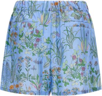 Gucci Womens Blue Silk Bermuda Shorts