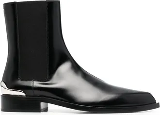 Jil Sander pointed leather ankle boots - women - Calf Leather/Calf Leather/Calf Leather - 40 - Black