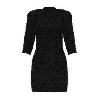 Balmain Abito in Tweed Sagomato - - Dresses - Donna - Nero - S
