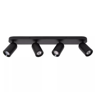 Lucide Foco de techo de metal 4xGU10, negro