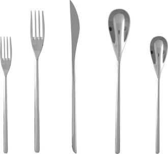 Fortessa Dragonfly 18/10 Stainless Steel Flatware 5 Piece Place Setting