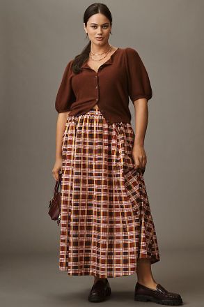 Maeve The Jacie Poplin Printed Maxi Skirt by Maeve