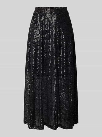 Christian Berg Knielanger Rock mit Paillettenbesatz in Black, Größe S