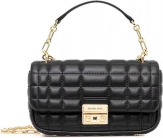 Michael Kors Tribeca Kleine Gewatteerde Leren Schoudertas - Dames - Handtassen - Zwart - ONE Size - Leer - Tassen