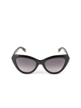 Furla Womens Sunglasses Glossy Black Acetate Eyewear