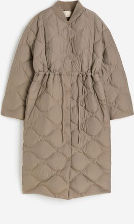 H&M Steppmantel mit Kordelzug - Beige