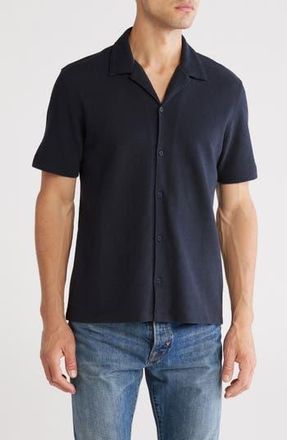Vince Boucl&eacute; Short Sleeve Button-Up Shirt in Coastal Blue at Nordstrom Rack, Size Xx-Large