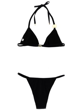 Dolce & Gabbana Logo-Detailed Stretch Bikini - Black