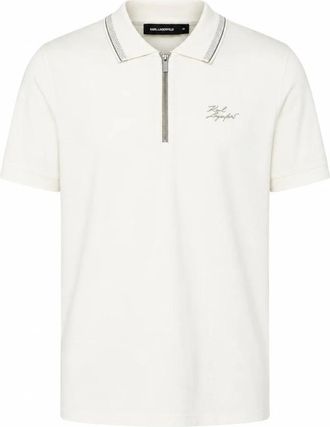 Karl Lagerfeld Tops, Heren, Wit, M, Katoen, Polo