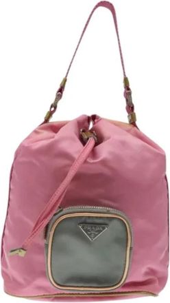 Prada Pre-owned Nylon handbags - Dames - Vintage Tas - Roze - ONE Size - Nylon - Vintage