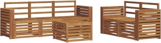 vidaXL Conjunto De Sof&aacute;s De Exterior 6 Uds. Natural Vidaxl