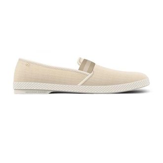 Rivieras Shoes Canvas Oxford Loafer with Striped Elastic Band in Natural at Nordstrom, Size 43