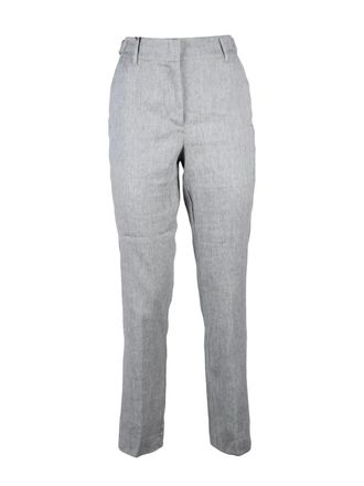 Marella Marella Sport Linen Cotton Stretch Trousers - Grey