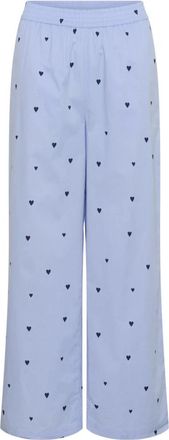 Saint Tropez Wide Broek - Dames - Wijde Broeken - Blauw - L - Broeken