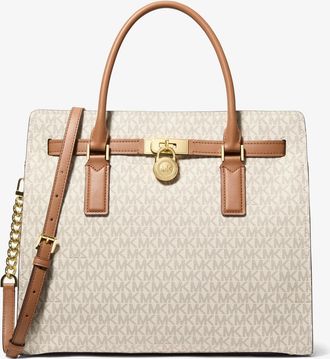 Michael Kors Hamilton Moderne Large Signature Logo Satchel