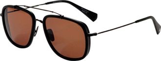 John Varvatos Mens 56 mm Black Sunglasses