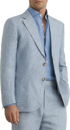 Reiss Atlantic Linen Trousers in Soft Blue at Nordstrom, Size 42