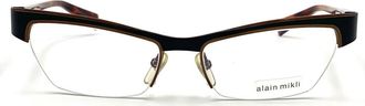 Alain Mikli Tortoiseshell AL1054 Acetate Semi-Rimless Glasses